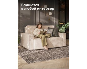 Лофт двухместный диван Велюр Монолит латте