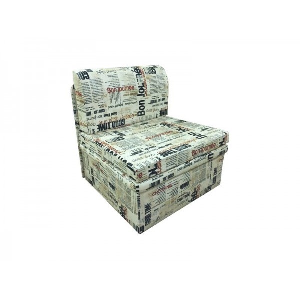 Кресло-кровать Ника 0.8 (буквы бежевые спинка ткань)