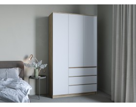 МС Мори Шкаф МШ 1200 Сонома/Белый