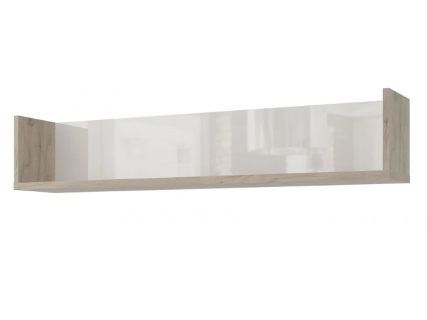 Полка навесная 119 см Альянс СТЛ.435.14 Дуб крафт/Белый глянец