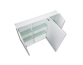 Зеркало Соната 90 3д. Белый глянец