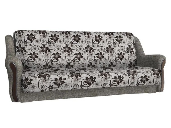 Диван Анна-1 (рогожка вензель коричневый/рогожка бежевый)