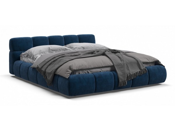 Кровать Босс Дрим Про+ПМ велюр Monolit синяя