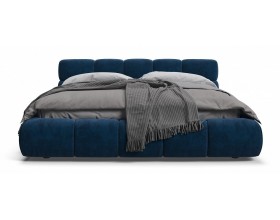 Босс Дрим Кровать+ПМ 160*200 Велюр Монолит синий