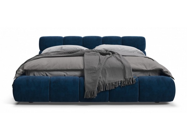 Кровать Босс Дрим Про+ПМ велюр Monolit синяя