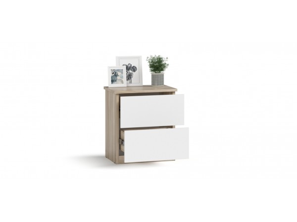 Тумба СИМПЛ NEW Сонома, Белый снег