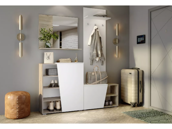 Прихожая Одри Дуб Крафт / Белый