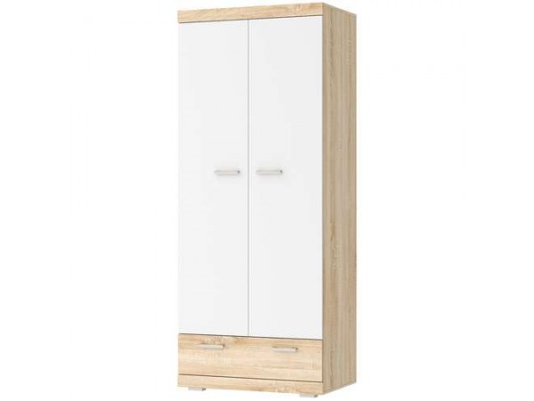 СОНАТА Шкаф ШС-900 Сонома-Белый глянец