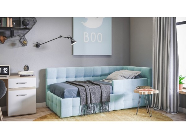 Кровать BOSS mini велюр Monolit Aqua NEW + ПМ