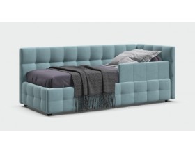 Босс Мини Кровать+ПМ 90*200 Велюр Монолит аква
