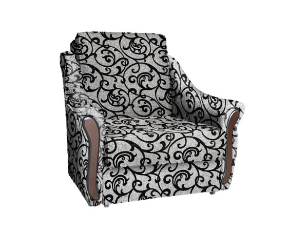 Виктория аккордеон кресло-кровать (рогожка завиток черный)