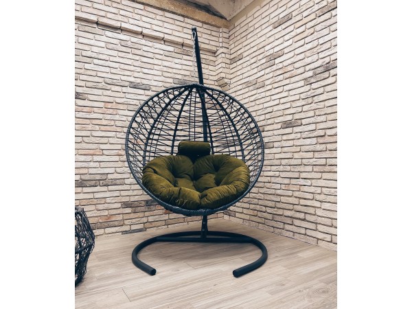 Подвесное кресло Кокон Круглое Премиум зигзаг