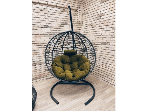 Подвесное кресло Кокон Круглое Премиум зигзаг
