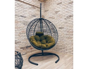 Подвесное кресло Кокон Круглое Премиум зигзаг