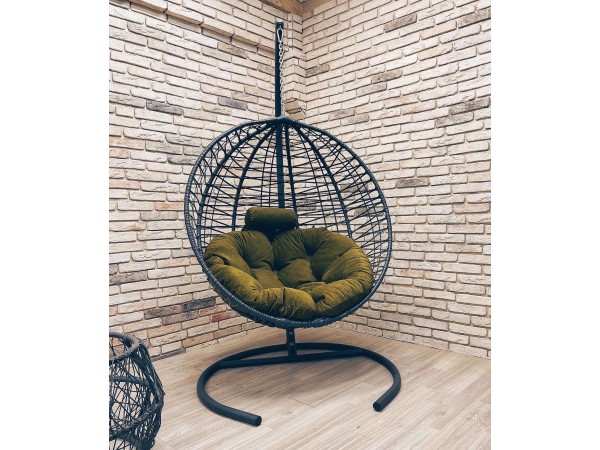 Подвесное кресло Кокон Круглое Премиум зигзаг