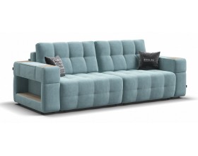 Диван BOSS.XO велюр MONOLIT Aqua NEW / WOOD Snow
