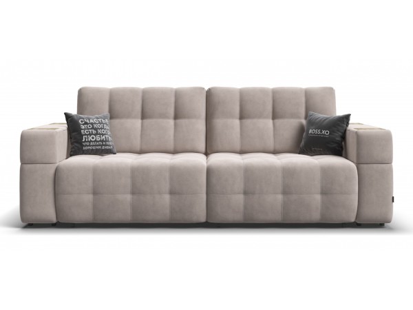 Диван BOSS.XO велюр Monolit латте / WOOD Snow