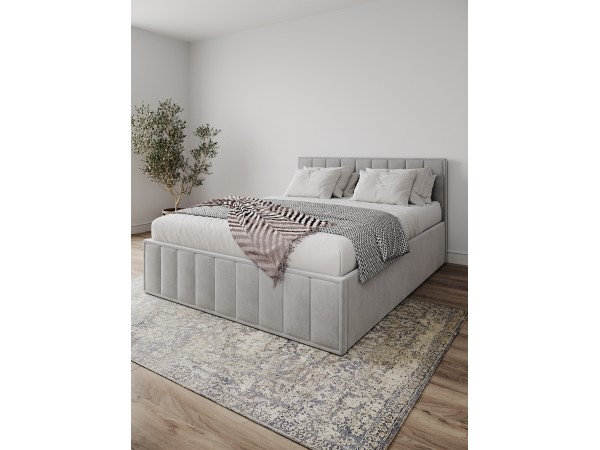 Мягкая кровать «Лана» Серый Софт