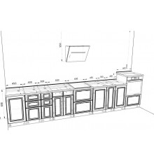 Кухня Вариант фасада Вита Белый 4,1м