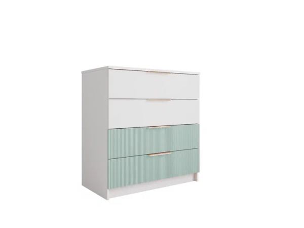 Комод 800 МС Лавис КМД 800.1 Белый софт/Зеленый софт