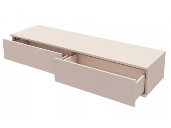 Лаура 464.16 Тумба 2 ящика (147,8х24,8х41,4)  Кашемир серый