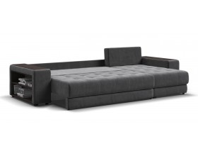 Дубай угловой диван Велюр Монолит серый, Монолит аква