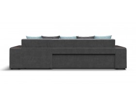 Дубай угловой диван Велюр Монолит серый, Монолит аква