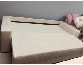 Диван Константин бежевая и черная экокожа