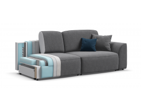 Кинг диван Рогожка Мальмо серый