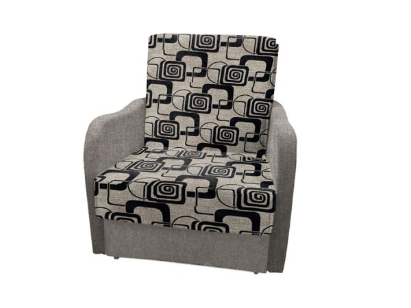 Кресло-кровать Виктория-1 (рогожка кубики коричневые/рогожка бежевый)