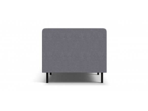 Кровать Уна мини рогожка Malmo платина, Чёрная