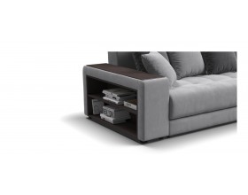 Дубай угловой диван Велюр Монолит сталь, Монолит серый