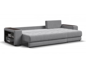 Дубай угловой диван Велюр Монолит сталь, Монолит серый