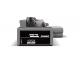 Дубай угловой диван Велюр Монолит сталь, Монолит серый