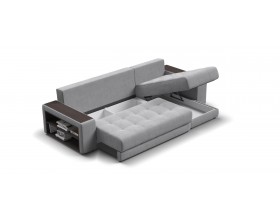 Дубай угловой диван Велюр Монолит сталь, Монолит серый