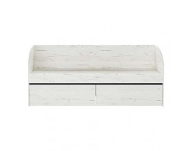 Кровать-софа "ГРЕТТА" с ящиками Дуб Крафт белый - Антрацит