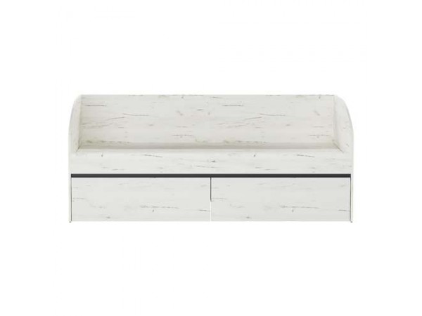 Кровать-софа "ГРЕТТА" с ящиками Дуб Крафт белый - Антрацит