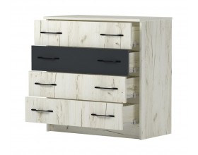 Комод  К800 Беатрис Крафт белый / Антрацит