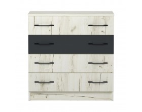 Комод  К800 Беатрис Крафт белый / Антрацит
