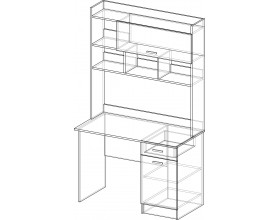 Письменно-компьютерный стол ПКС-2 Венге-Белфорт