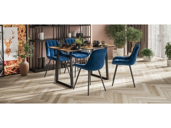 Стул Турин Velutto Синий, черный