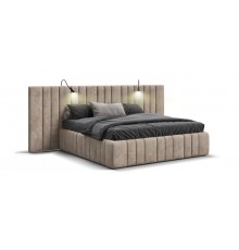 Кровать BOSS INFINITY 180*200 велюр Alkantara пепел