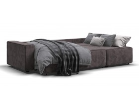 Норд угловой диван Велюр Алькантара серый