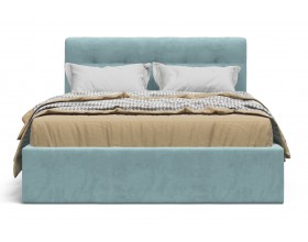 Белла Кровать без ПМ 140*200 Велюр Монолит аква