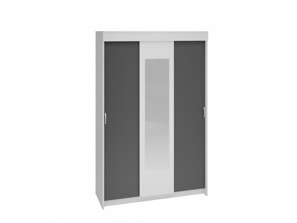 Шкаф-купе Бассо 1,3м серый/графит