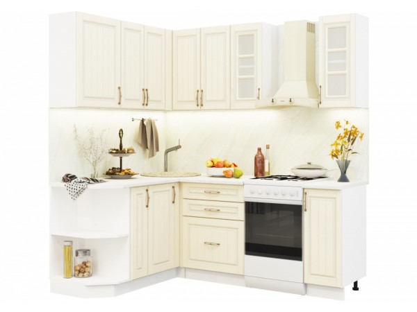 Кухня Лондон 1,5х2,0 м дуб крем