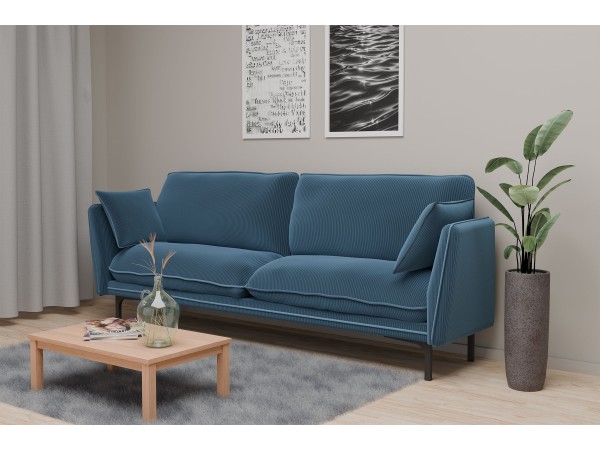 Гостевой диван Сиеста синий велюр