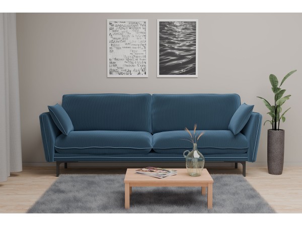 Гостевой диван Сиеста синий велюр