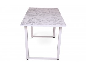 Стол ЛОФТ 1100*700 мрамор каррара 004