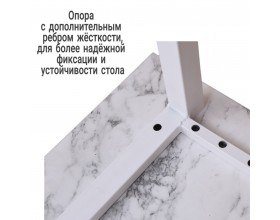 Стол ЛОФТ 1100*700 мрамор каррара 004